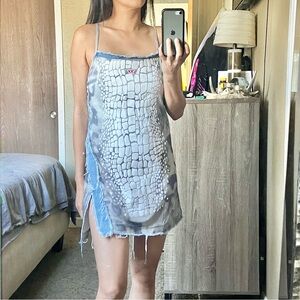 NWOT Diesel D-Hople minidress with puff alligator print